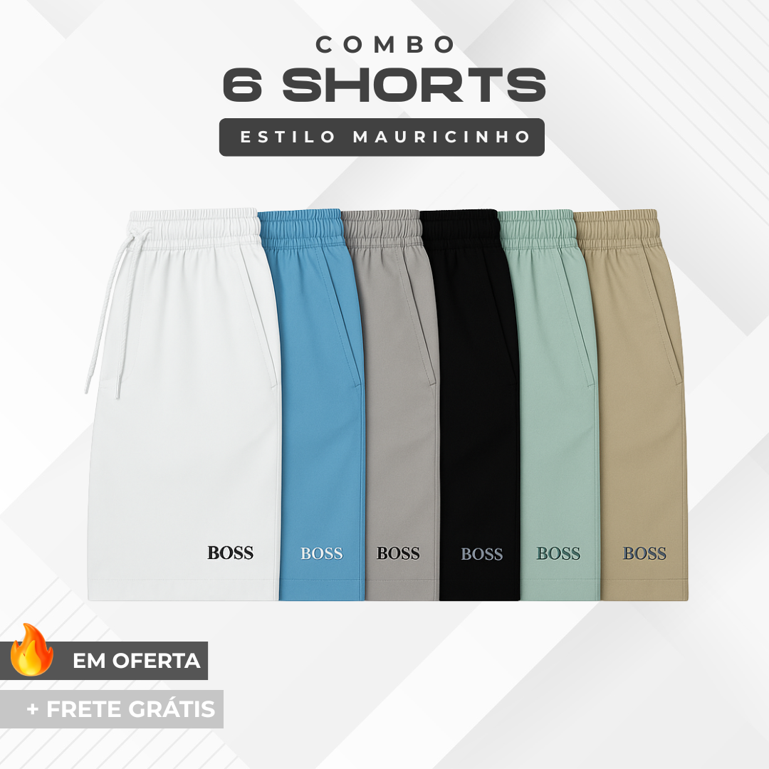 Shorts Mauricinho H - Boss (Pague 4 Leve 6) Queima de Estoque 🔥